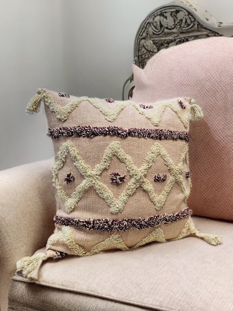 Tufted Cushion Cover | Slub Cotton (24"x24")