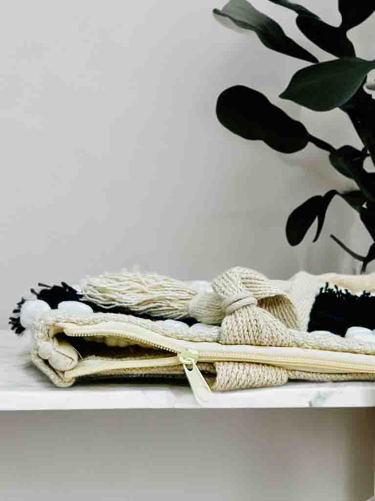 Trendy Bohemian Tote | Compact 10x10 Bag with Zipper