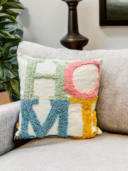 Elegant Tufted Cushion Cover | Slub Cotton, 16x16"