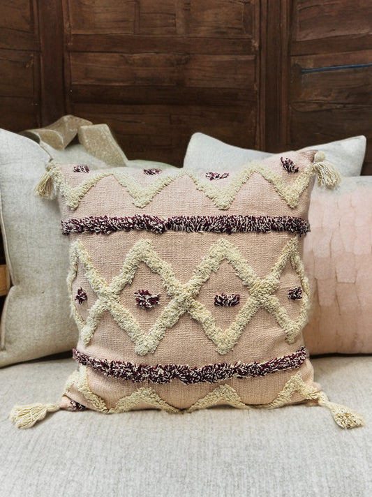 Tufted Cushion Cover | Slub Cotton (24"x24")