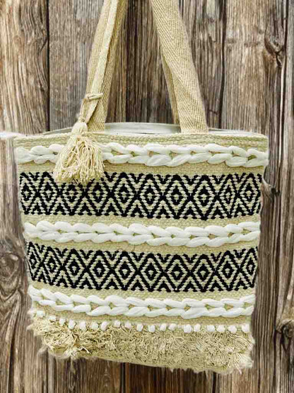 Bohemian Tote Bag with Zipper | 10x10 Inch Everyday Carry