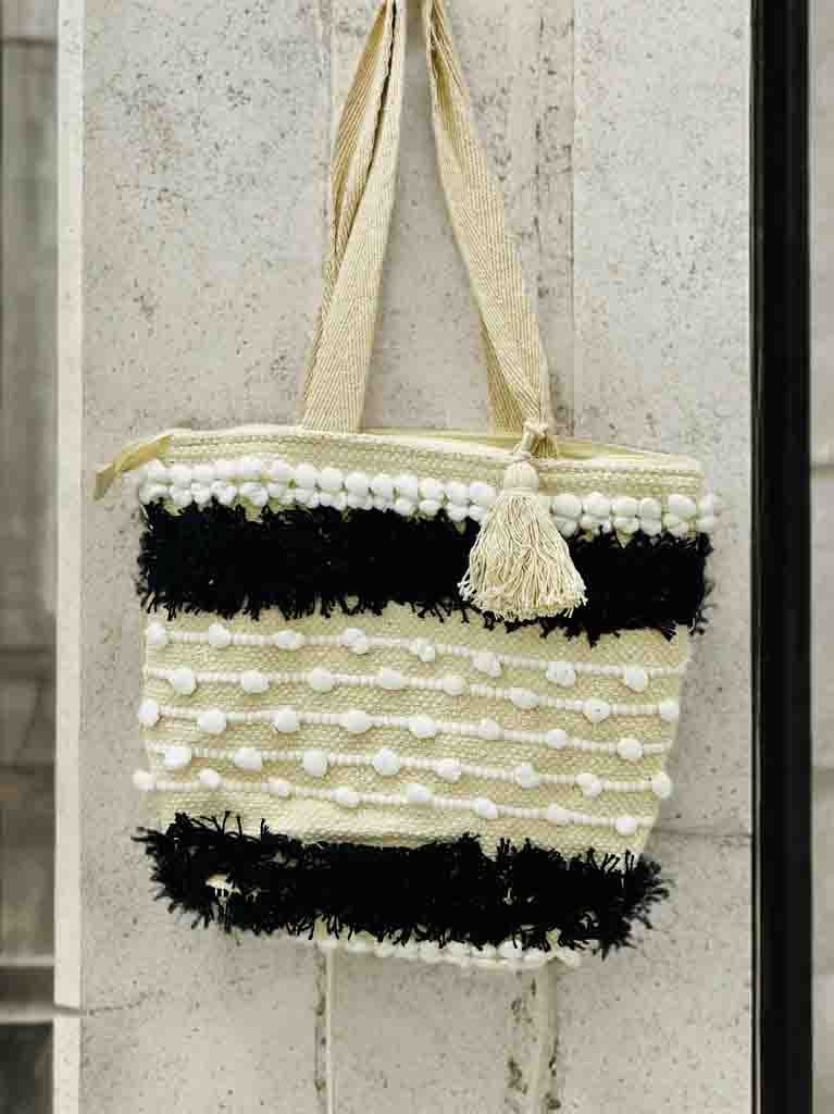 Trendy Bohemian Tote | Compact 10x10 Bag with Zipper