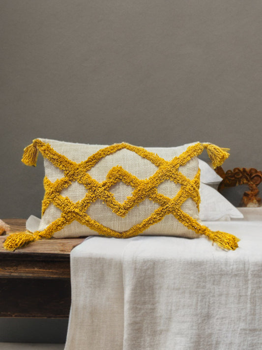 Yellow Tufted Small Lumber ( 12x20 inch )