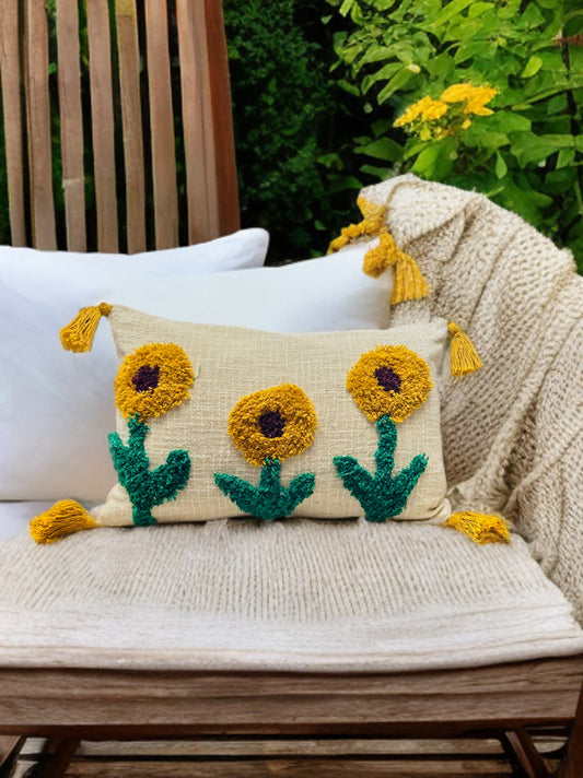 Sunflower Tufted Small Lumber ( 12x20 inch )