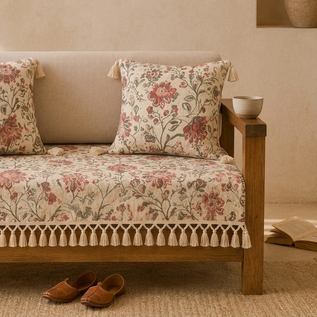 Classic Printed Sofa Runner