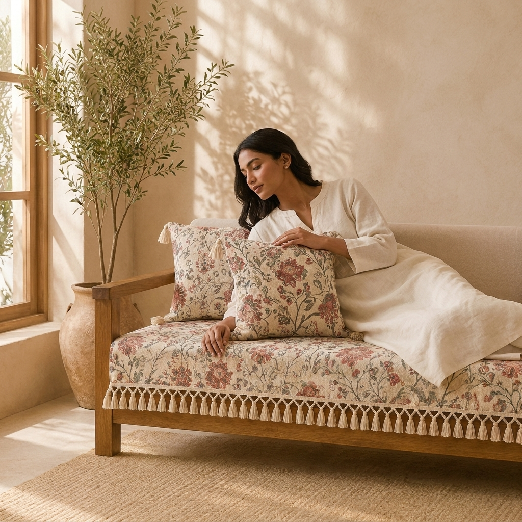Classic Printed Sofa Runner