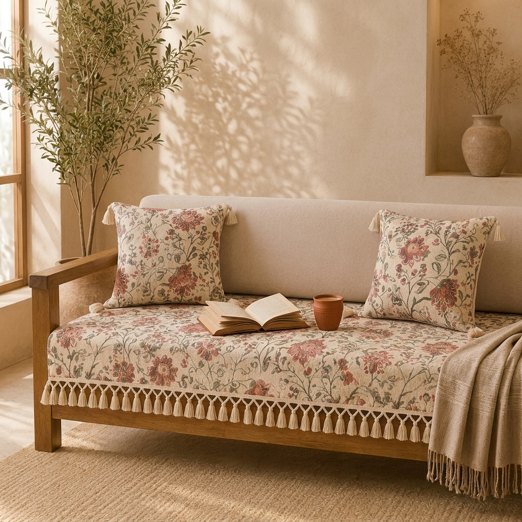 Classic Printed Sofa Runner
