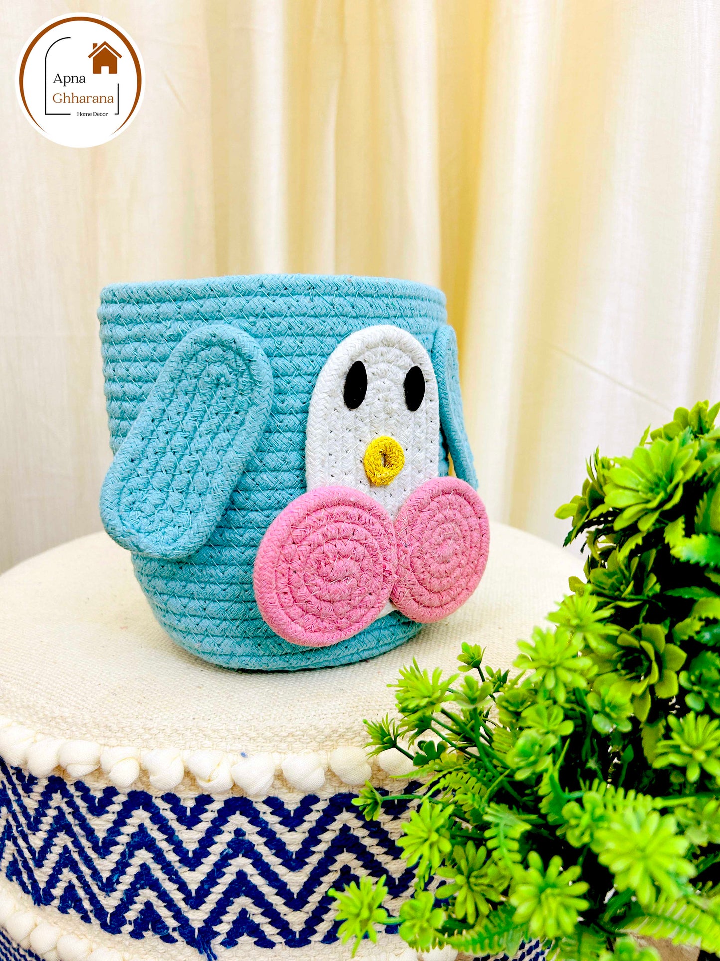 Adorable Animal Face Basket – Perfect Organizer for Any Space