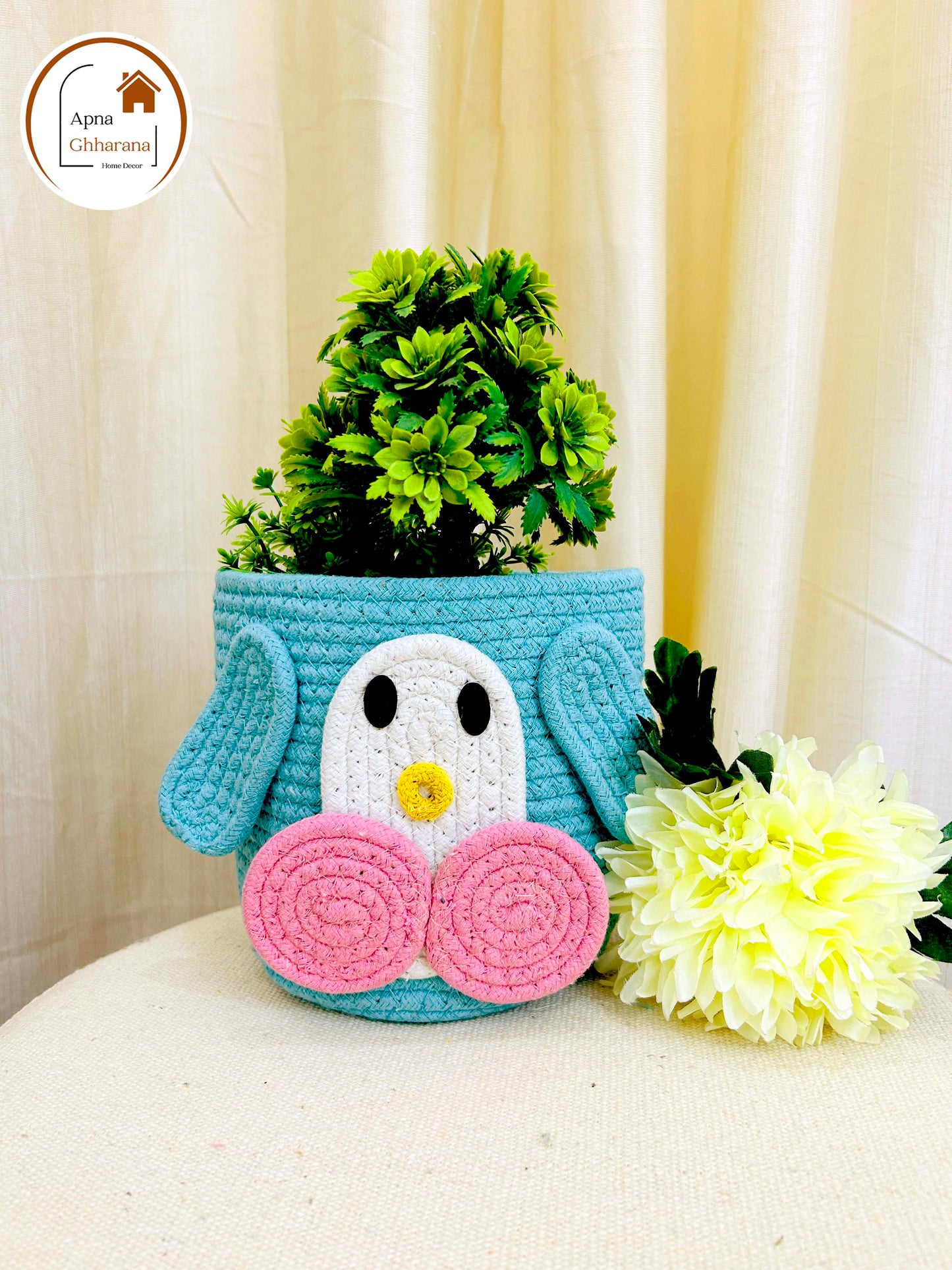 Adorable Animal Face Basket – Perfect Organizer for Any Space