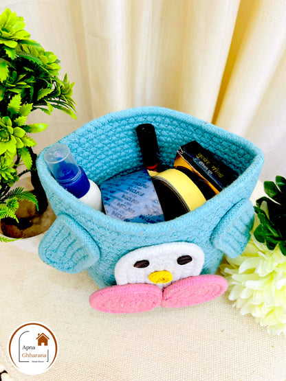 Adorable Animal Face Basket – Perfect Organizer for Any Space