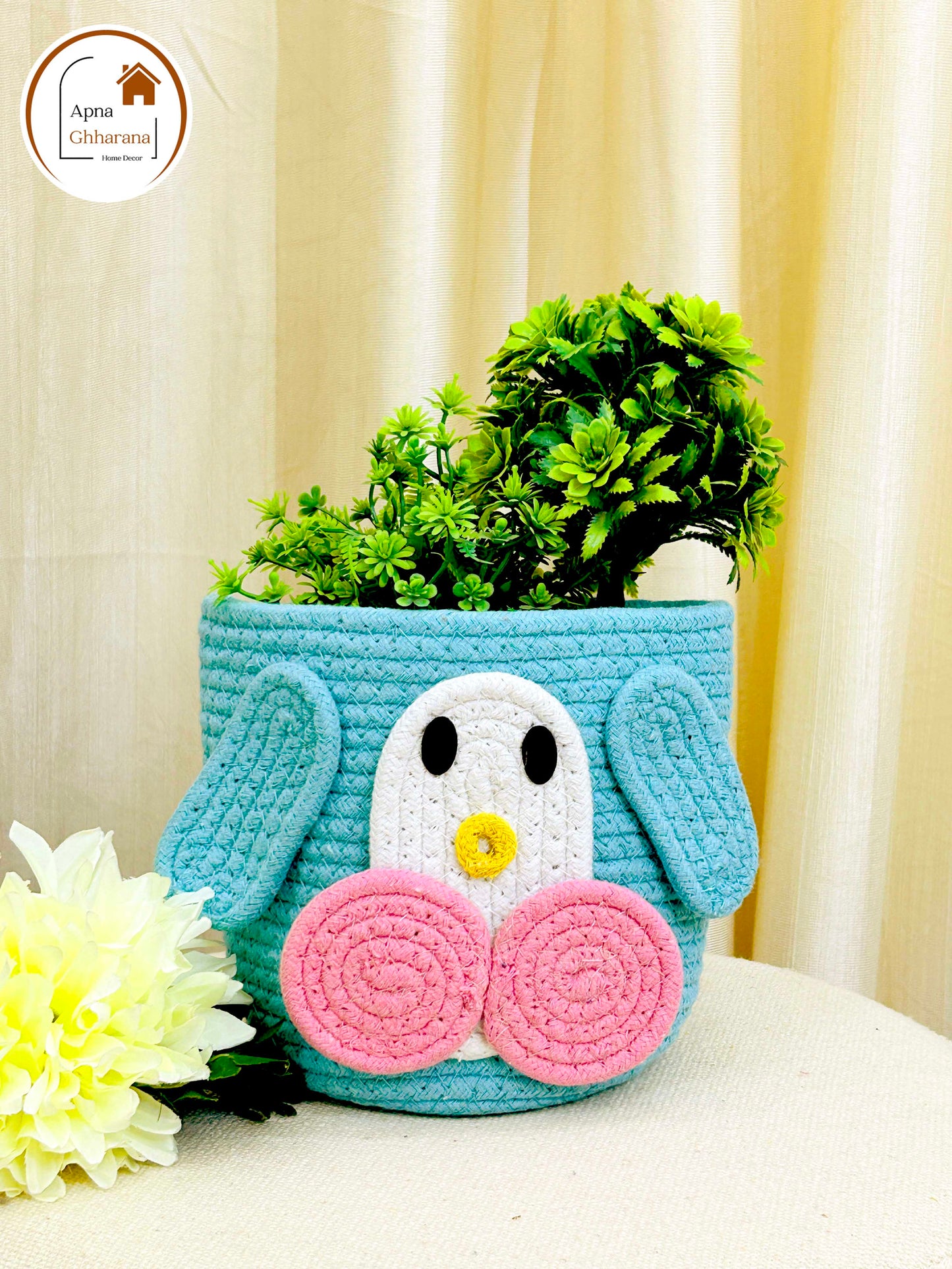 Adorable Animal Face Basket – Perfect Organizer for Any Space