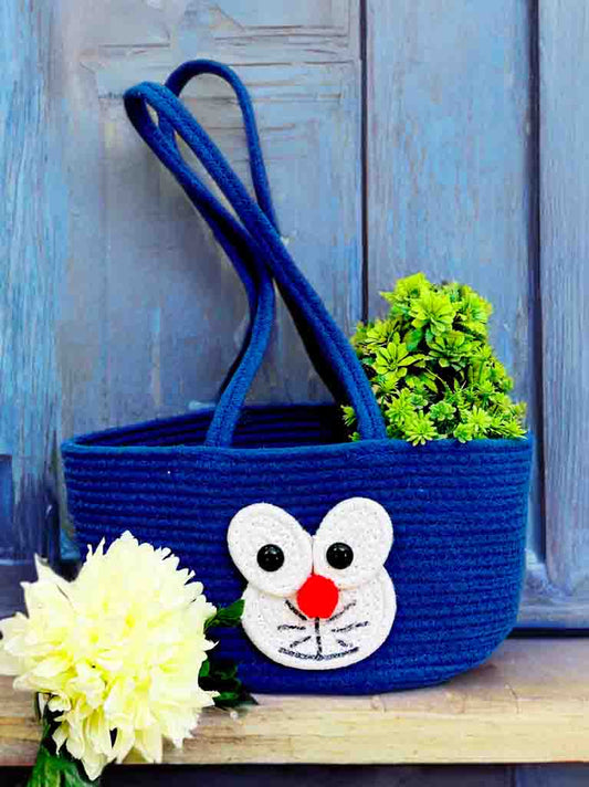 Cute & Versatile Animal Face Basket with Handle