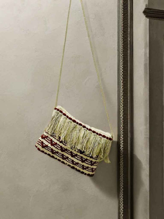 Bohemian Sling Bag – Handmade Crossbody with Fringe Detail