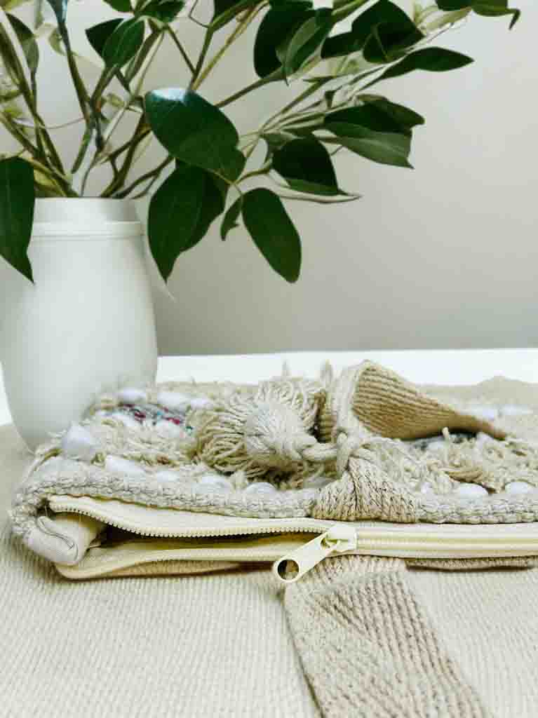 Woven Boho Tote with Zipper | Perfect for Books & Essentials