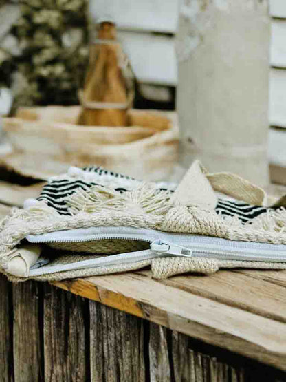 Trendy Bohemian Tote | Compact 10x10 Bag with Zipper