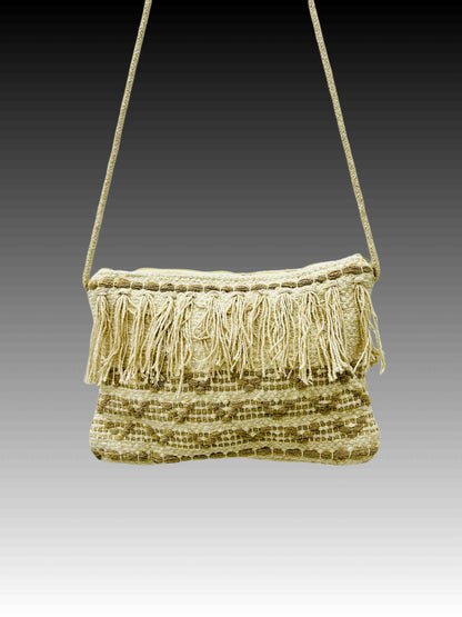 Boho Sling Bag – Handmade Embroidered Crossbody with Zipper