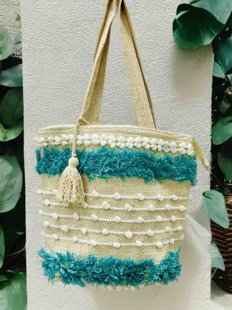 Bohemian Tote Bag with Zipper | 10x10 Inch