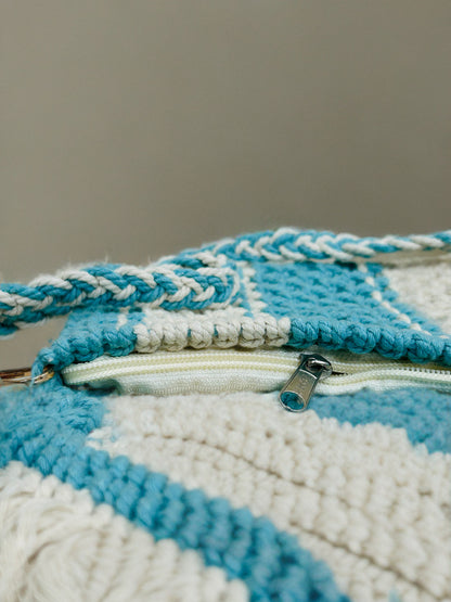 Compact Macramé Sling Bag – Handmade