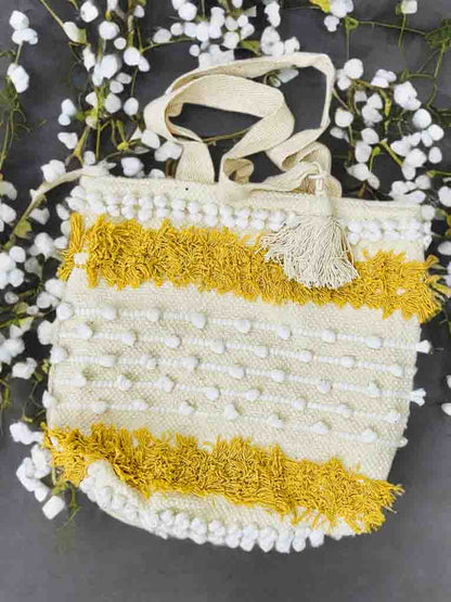 Woven Boho Tote with Zipper | Perfect for Books & Essentials