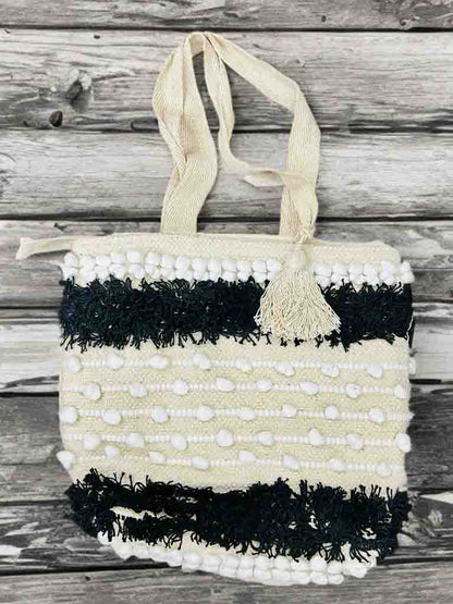 Trendy Bohemian Tote | Compact 10x10 Bag with Zipper