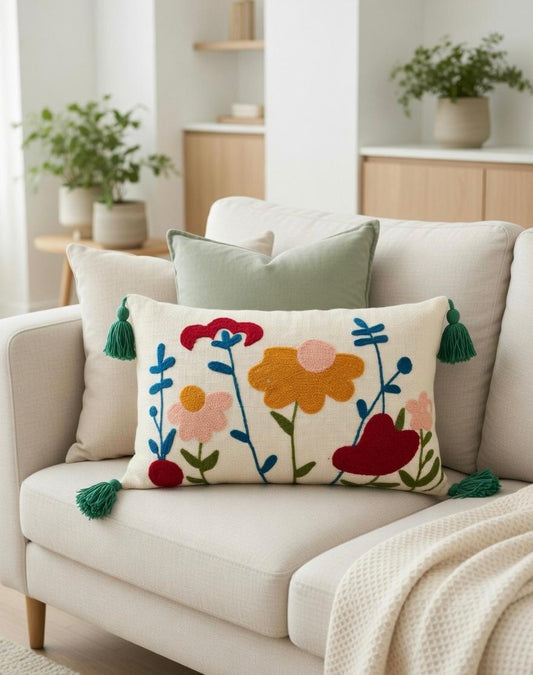 Floral Embroidered Small Lumber ( 12x20 inch )