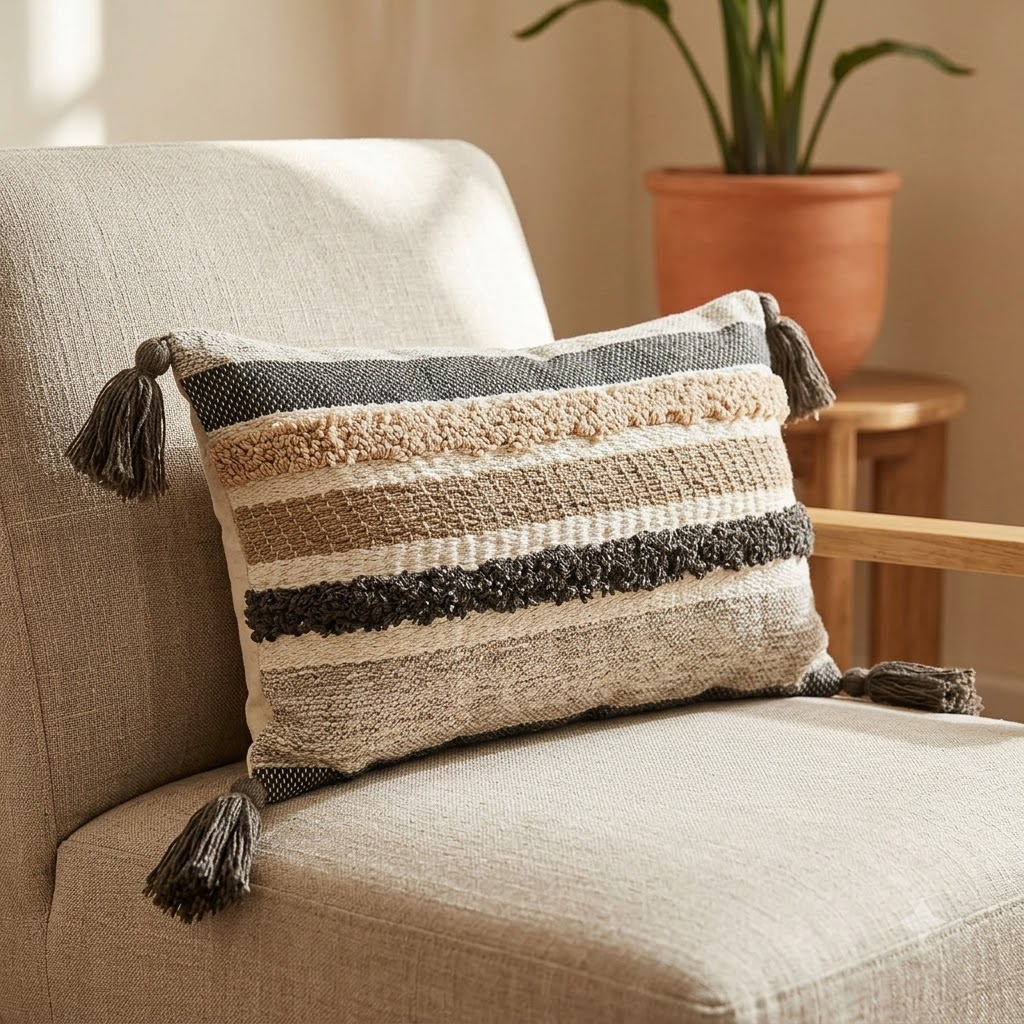 Boho Textured Cushion Cover